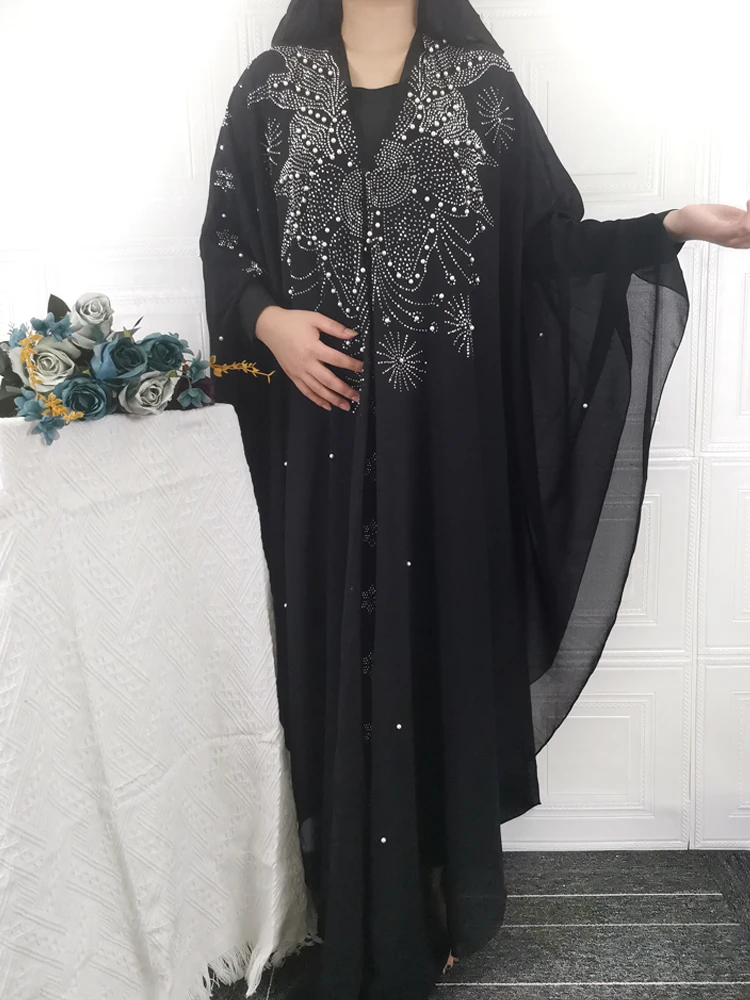 Robe africaine vetement femme 2021 boubou maxi vestido marocaine verde preto muçulmano abayas para mulher dubai turquia dr-326