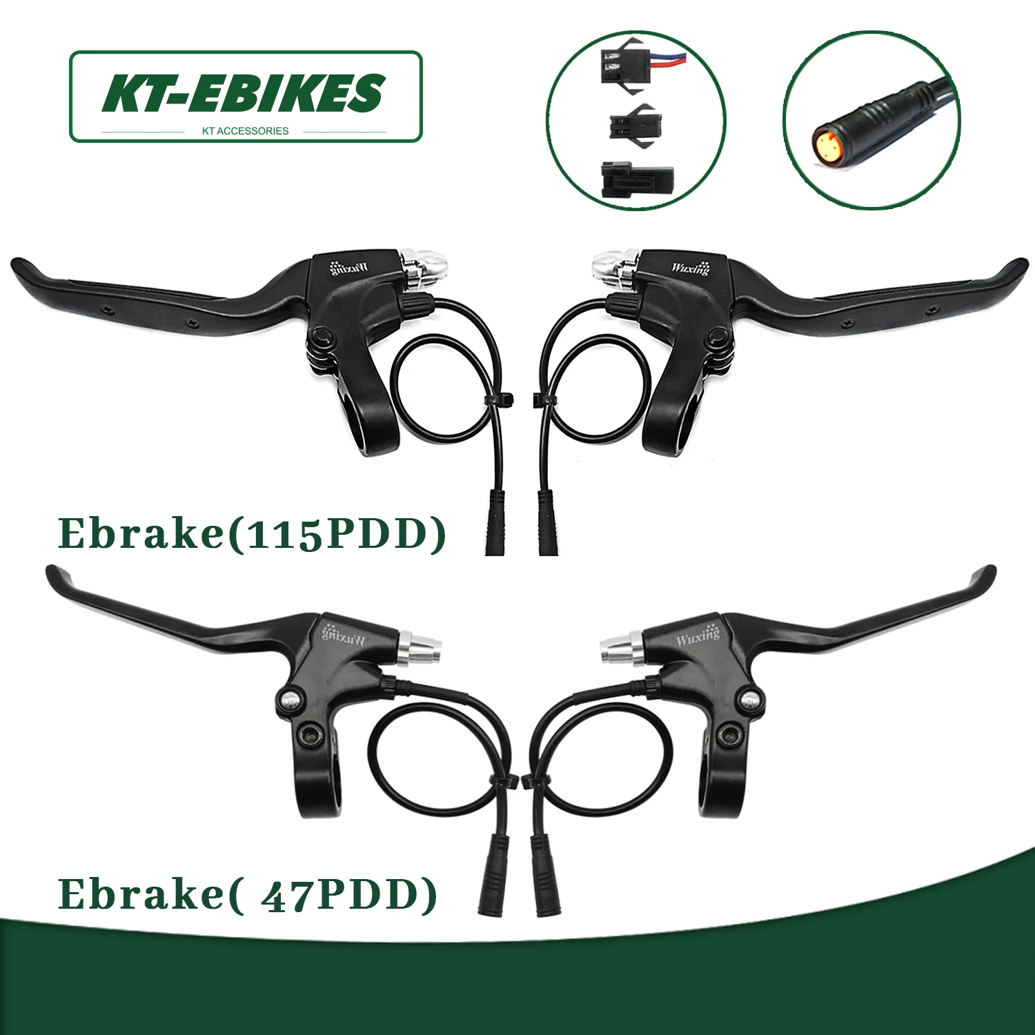 WUXING 115PDD 47PDD Ebike Brake Five Star Brake Lever Cut Off Power Electric Bicycle E-scooter Bicycle MTB Road Ebike Park Brake