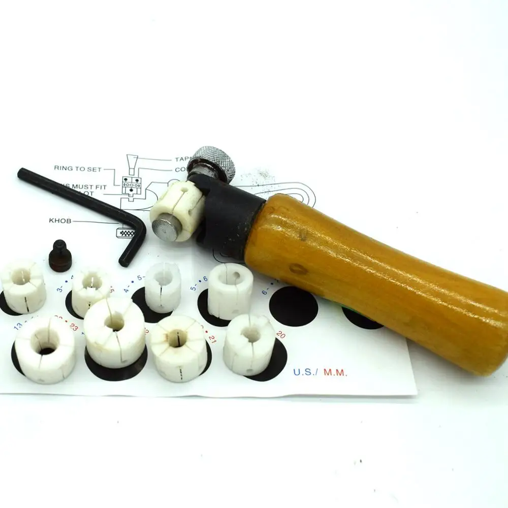 Ring Setters Kit Stone Setting Clamp With 8 Dies Rings Size 13-22mm Jewelry Tools