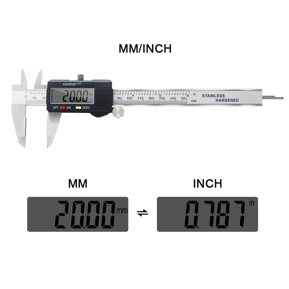 Measuring Tool Stainless Steel Caliper 0-150mm 200mm 300mm Digital Vernier Caliper Gauge Micrometer Paquimetro Messschieber