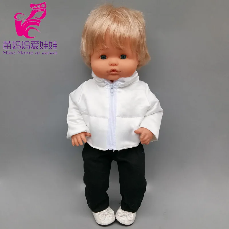 40cm Bebe Doll Clothes for 16-inch Nenuco Winter Plush Suit Ropa Y Su Hermanita Doll Rompers Accessories