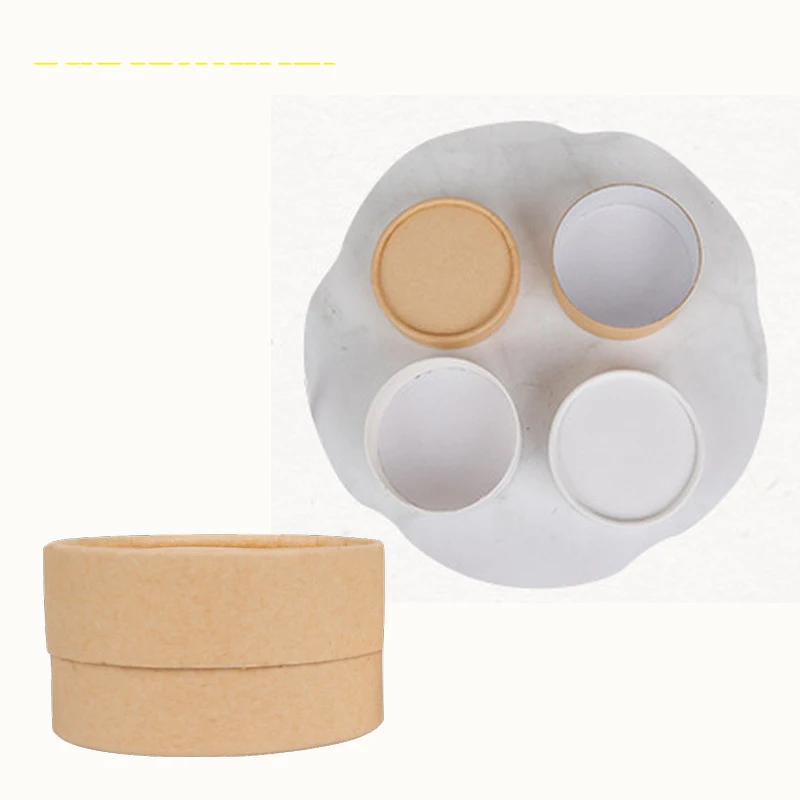 Kraft Tea Canister Food Grade Packaging Cylinder, Cardboard Jar Pack for Candy,Gift,Power,Jewelry, ECO Food Grade, 20Pcs, Lot