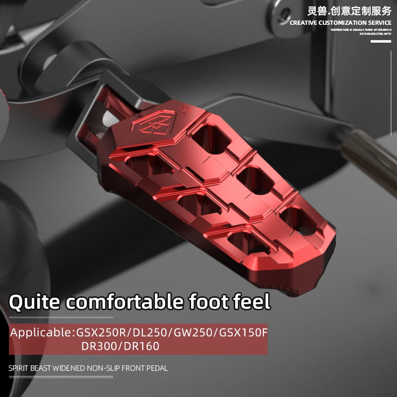 Motorcycle Front Footrest Non-slip Pedals Foot Pegs For Suzuki GSX250R GW250 DL250 GSX150F GIXXER 155 For Haojue DR160 DR300