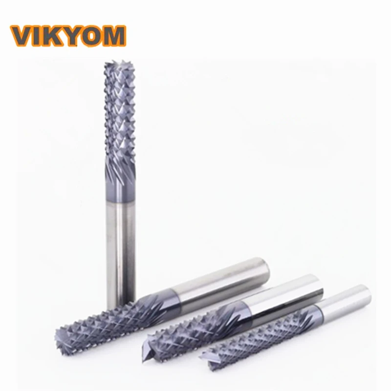 PCB corn milling cutter 8 handle coated tungsten steel alloy carbon fiber board hardened engraving gong knife and long end mill