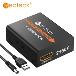 Neoteck Repeater 2.0 kompatybilny z HDMI obsługuje wzmacniacz 4k @ 60Hz YUV 4:4:4 HDR wzmacniacz 3D do PC DVD Box PS3 PS4 satelita Box