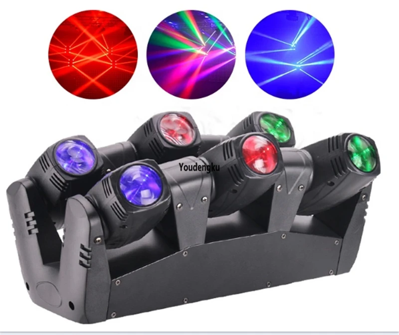 New hot sale six head led spider beam moving head light 6*10w 4 in 1 LED stage movingheads beam wash rgbw light