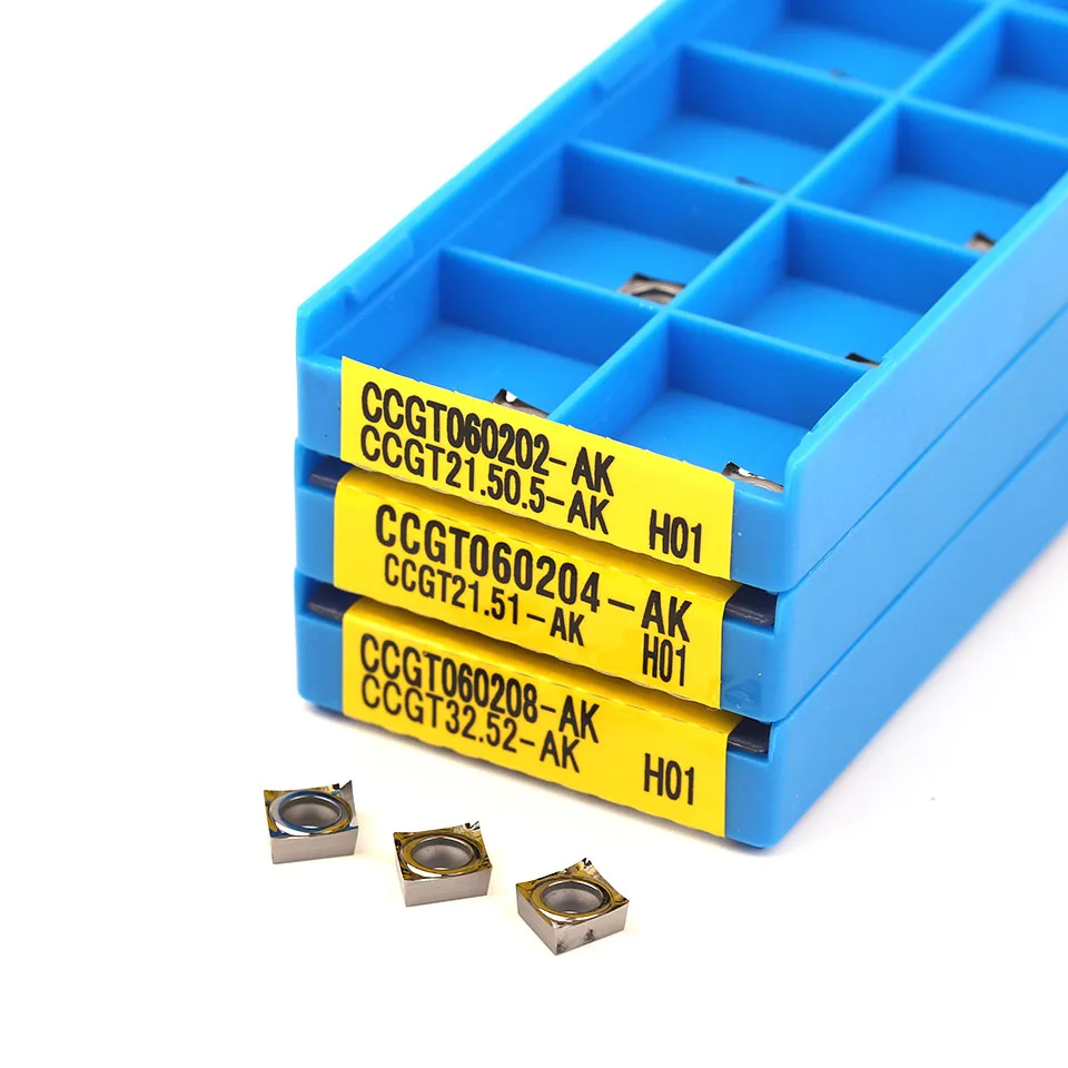 CCGT060202 AK H01 CCGT060204 AK H01 CCGT060208 AK H01 알루미늄 선삭 공구 초경 인서트 밀링 인서트 cnc 선반 공구