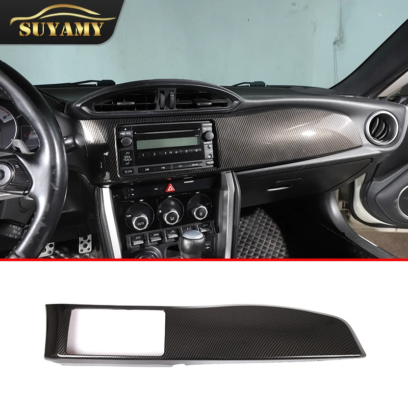 

For Toyota 86/Subaru BRZ 2012-20 Car Carbon Fiber Style Interior Dashboard Panel Navigation Screen Frame Cover Trim Accessories