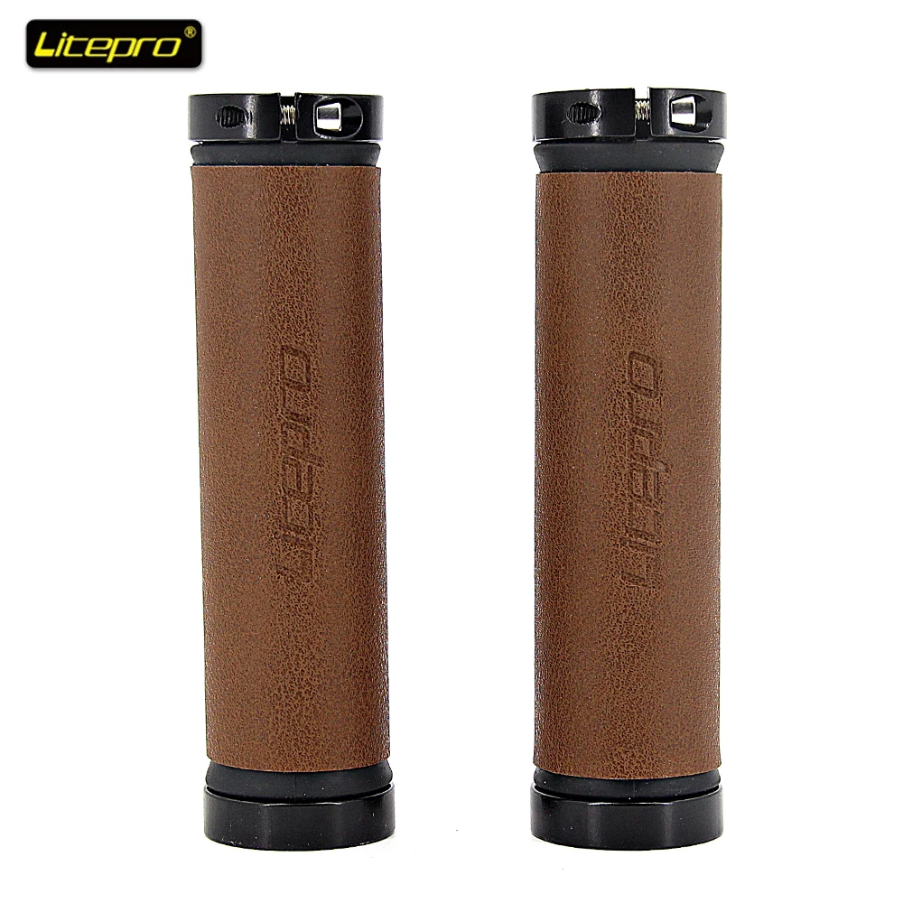 Litepro BMX Folding Bike Handlebar Cover MTB Road Bicycle Grips Comfortable PU Leather Handle Cover Cycling Parts