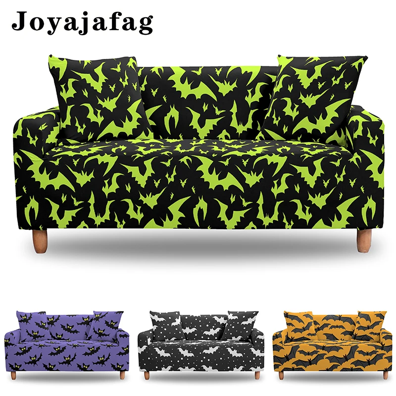 Bat Silhouette Couch Cover Slip-Resistant Combination Stretch Sofa Covers For Living Room L Shape Slipcover 1/2/3/4 Seaters