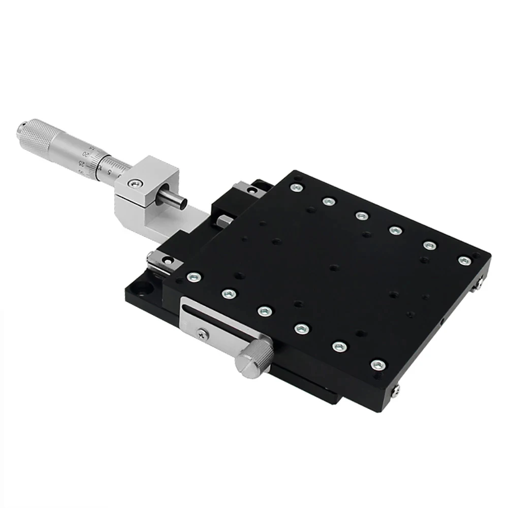 

Optical Sliding Stage X Axis Displacement Manual Platform 0.01MM Precision Guide Rail Type Sliding Table LX90/100/125