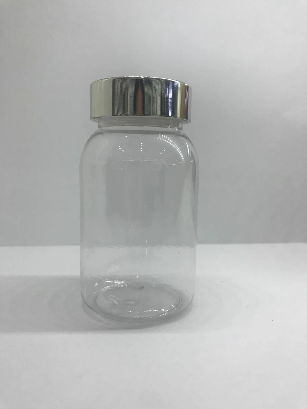 20PCS 120ml Transparent PET Skew Neck Plastic Bottle, Capsules/Power/Pills/Tablets/Vitamins Bottles~ With Silver Cap