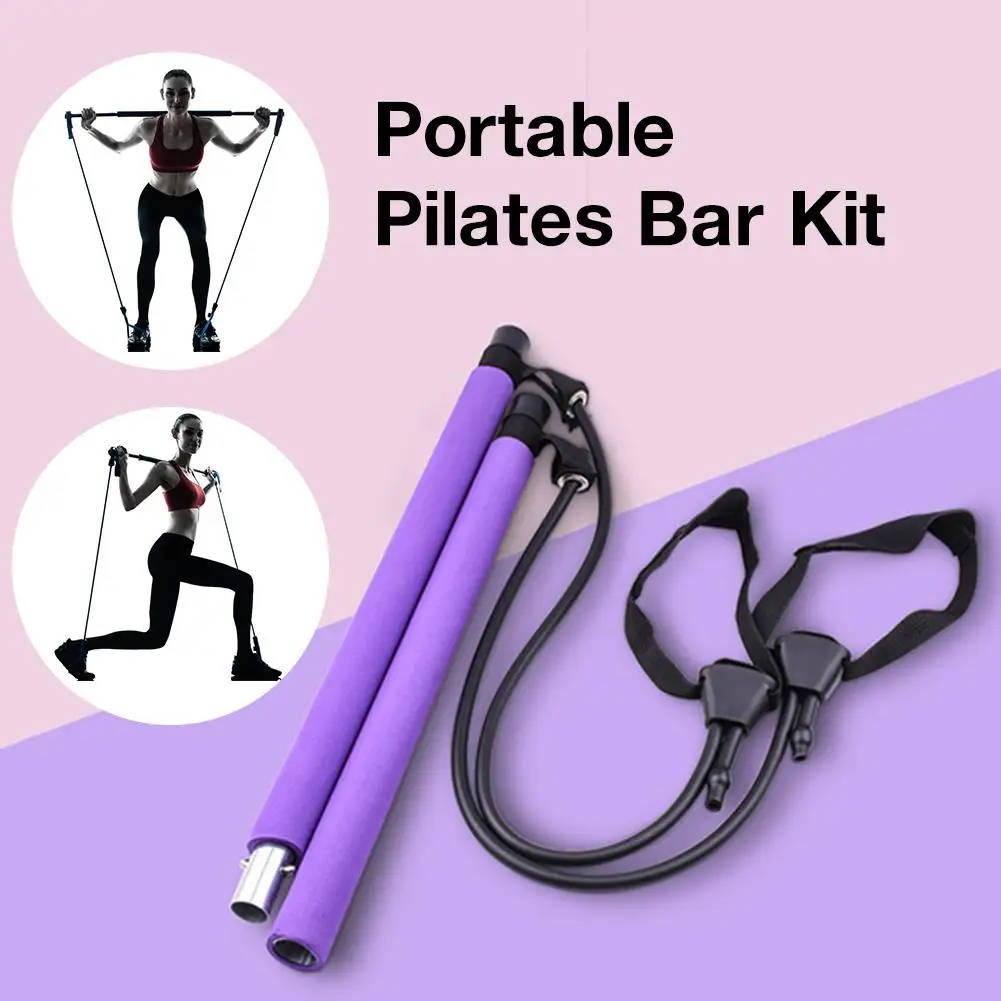 Pilates Bar Kit Lightweight Portable Fitness equipment for Yoga