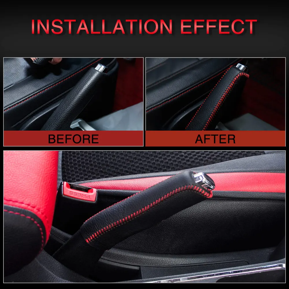 Protective grip case, inner handle accessories for KIA Sportage R 2011 2013 2014 2015 K3, leather case for hand brake grips