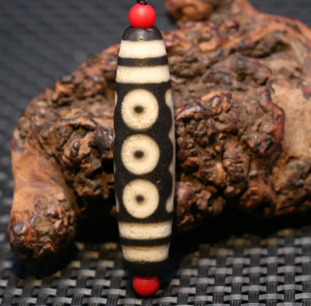 No.210127BR02 Power Energy Tibetan Old Agate 5 Eye Be Rich Symbol dZi Bead Amulet Pendant LLZB LKbrother Saurces