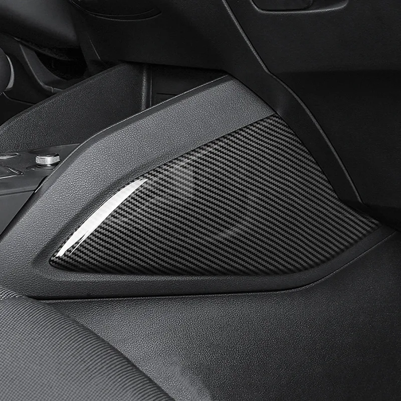 Car Center Console Gearshift Side Panel Decoration Cover Trim Carbon Fiber Color For Audi Q2 2018-2021 LHD Interior Molding