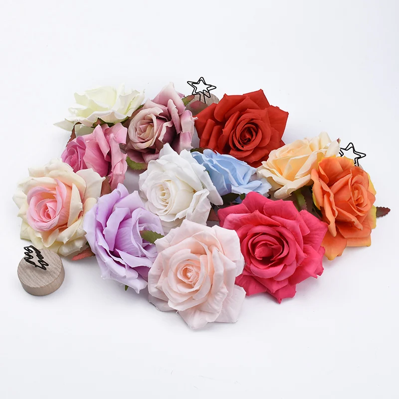 5/10 Stück Großhandel Künstliche Blumen Rosen Mehrfarbige Pflanzen Hochzeit Scrapbooking Hintergrund Heim Zimmer Tisch Dekoration DIY Geschenkbox – Detail 1