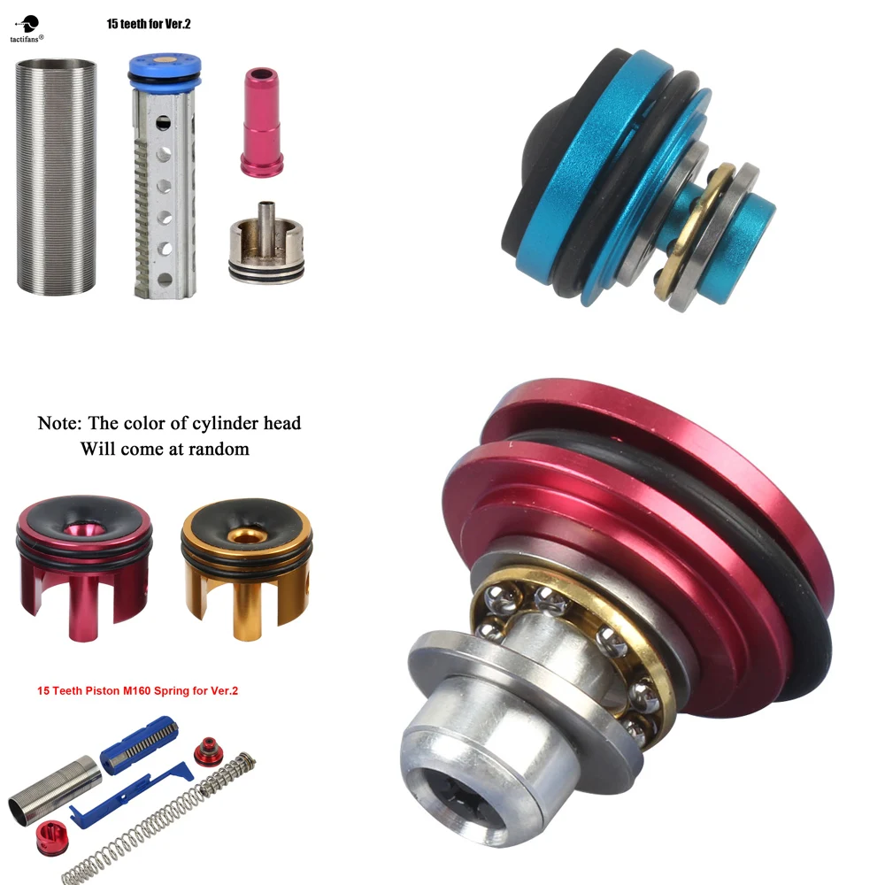 Silenzioso Cuscinetto MA Pistone Cilindro Testa Riduttori di Caccia Skirmish Per AEG/RIFLUSSO Cilindro Ver.2/3 AK Testa M4 ugello Tune-Up Set