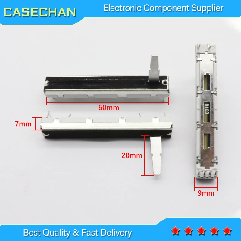 3pcs for pioneer 600 DJM2000 DCV 1010 Mixing station vertical Fader potentiometer / slight resistance mixer fader  for pioneer