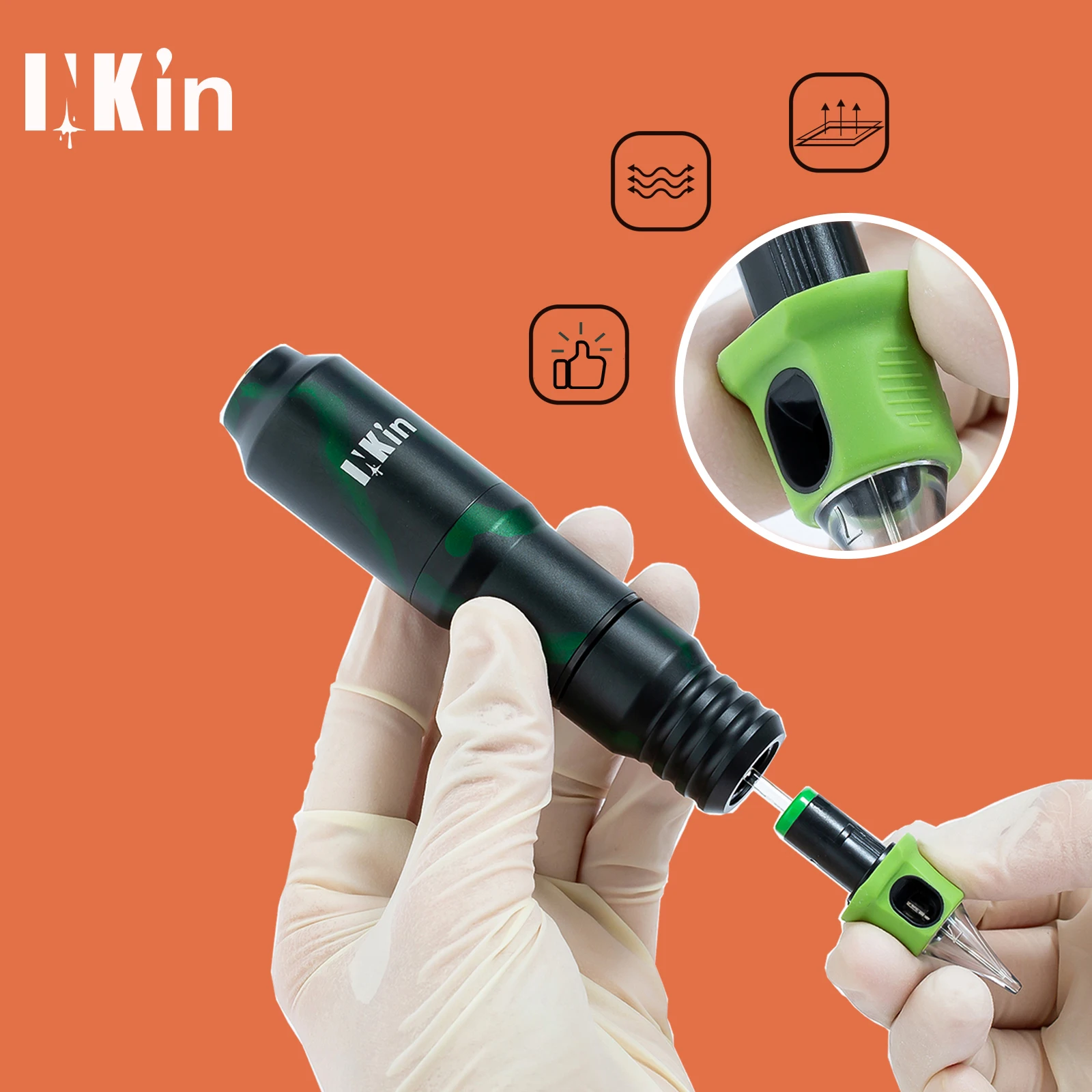 INKIN KELLY Cartridge Needles Soft Silicone Wrap RL RS Tattoo Needles Safety Membrane For Cartridge Tattoo Machines 16 Pcs/Box