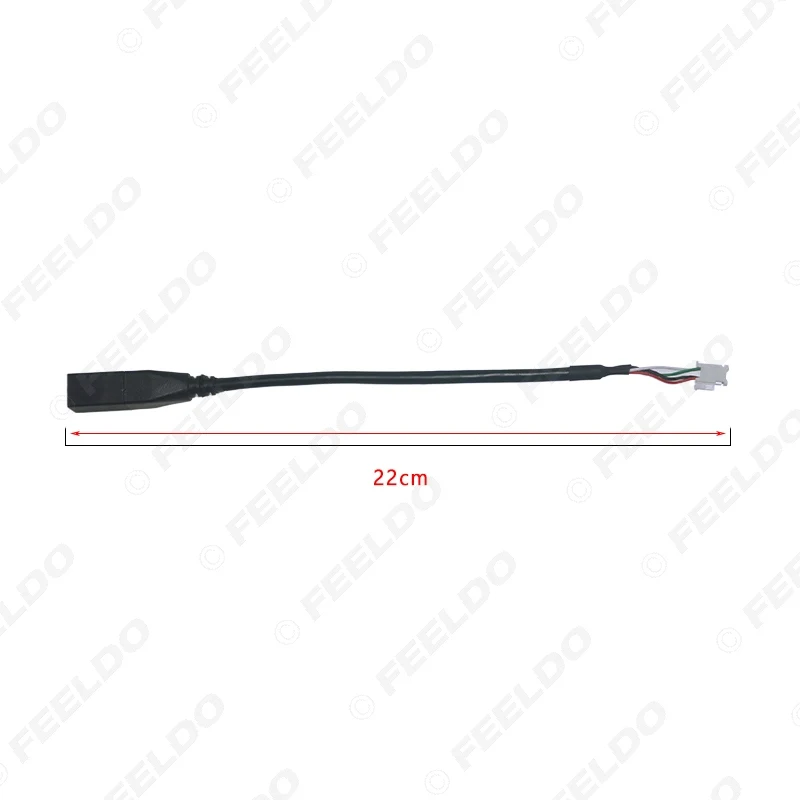 FEELDO Car Audio Radio 4Pin Connector to USB Input Wire Adapter For Toyota Camry Corolla Mazda Standard Original Auto USB Cable
