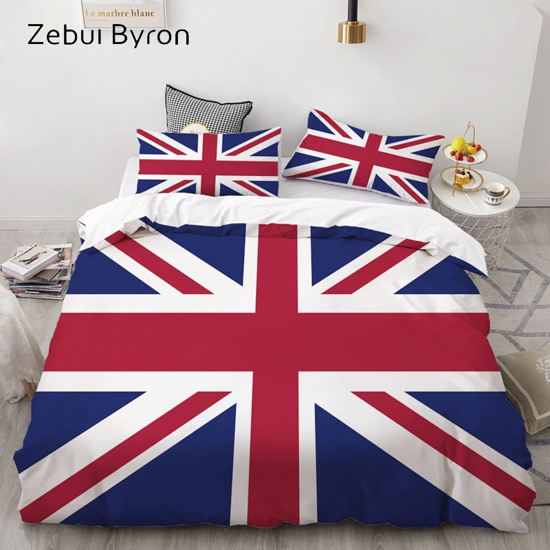 3D Bedding Set Custom/AU,Duvet Cover Set Queen/King,Quilt/Blanket Cover Set,Bedclothes flag United Kingdom,3pc bed set,drop ship