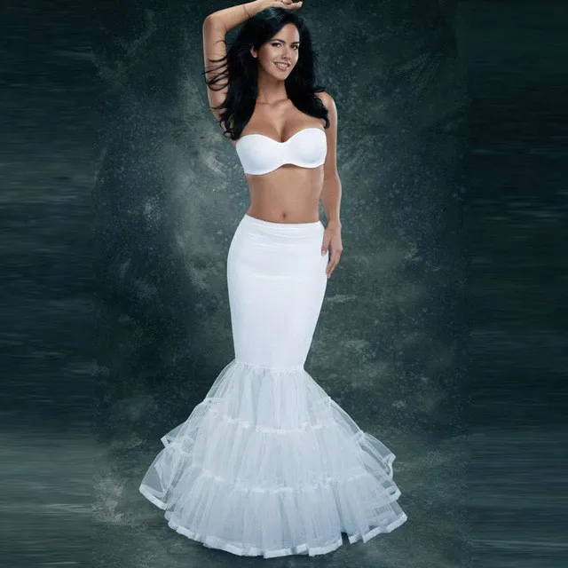 Envío Gratis enagua de sirena enagua Vestido de novia de boda Jupon mariage Halka Rockabilly tul Vestido boda