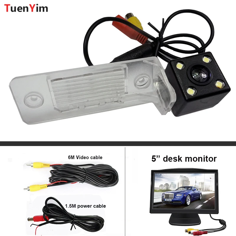 4LED Night Vision Rear View Reverse Camera For Volkswagen Tiguan Touareg POLO sedan Santana Car Reverse Parking Accessories