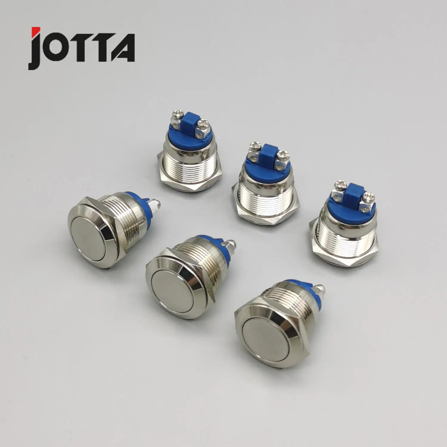 19mm Metal Button Switch Momentary  With Flat Round