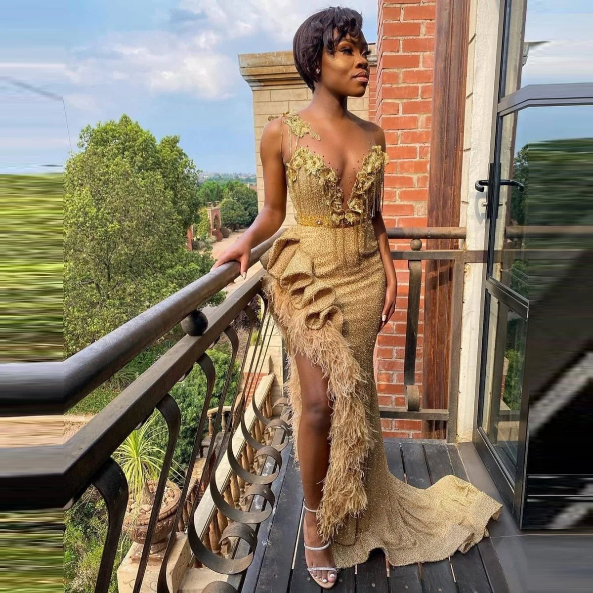 Sexy V Neck High Sl… - image