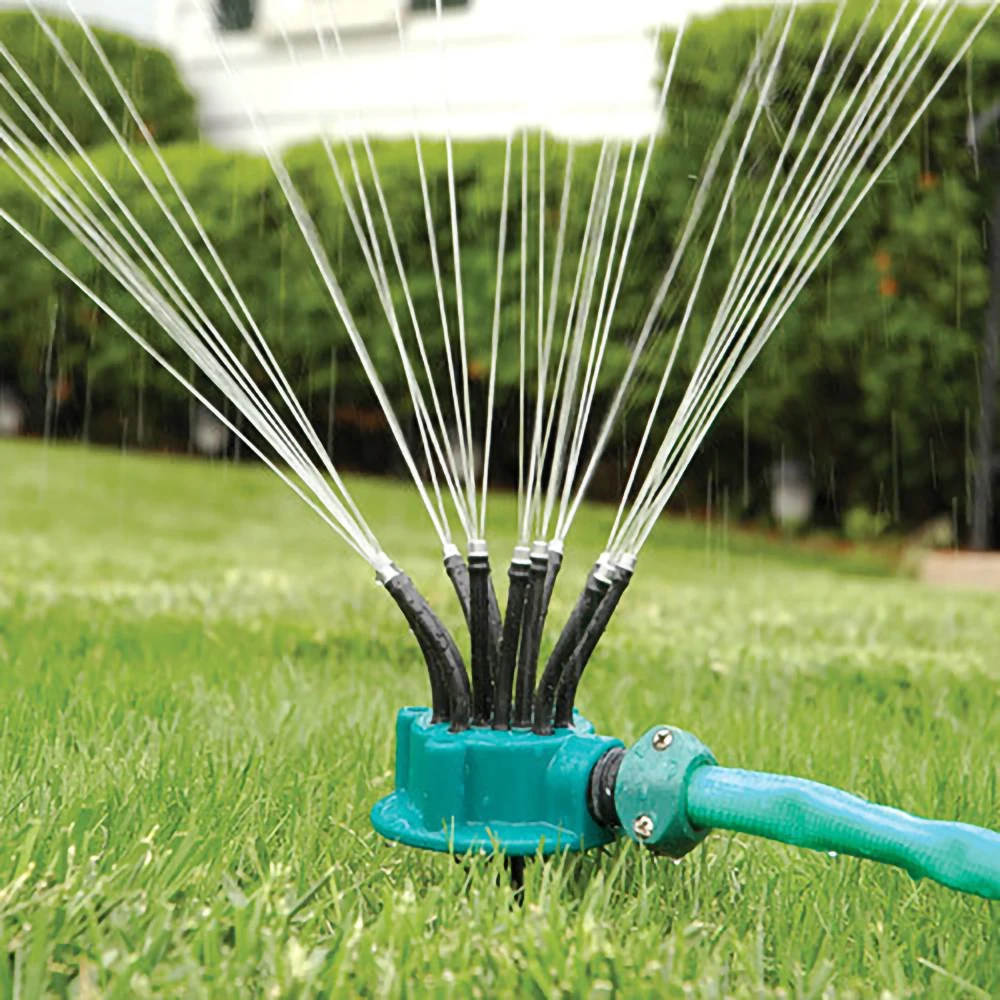 1 Set 360 Degree Garden Automatic Multi-head Lawn Sprinkler Gardening Garden Tool Watering Sprinkler Watering Flower Shower