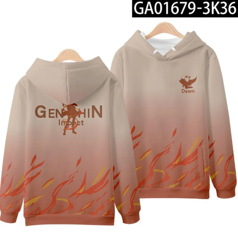 

2021 Genshin Impact 3D Cosplay Hoodies Sweatshirts Men and Women Genshin Impact 3D Print Causal Anime Pullovers Tracksuit