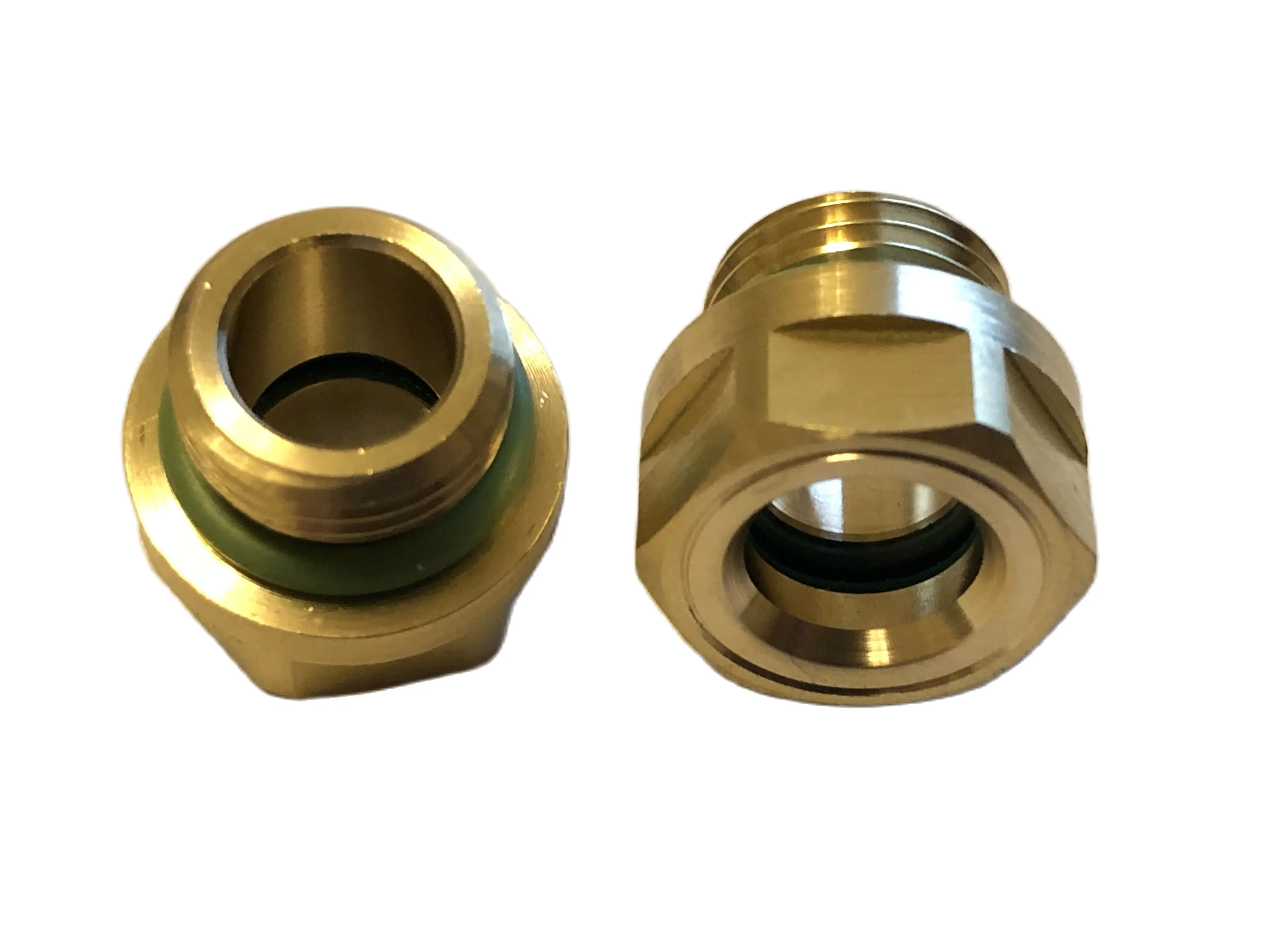 3/4-16UN Threaded Brass Oil Level Sight Glass,Oil Viewports,Sight Plugs,Oil Indicator Window For Air Compressor Gearbox