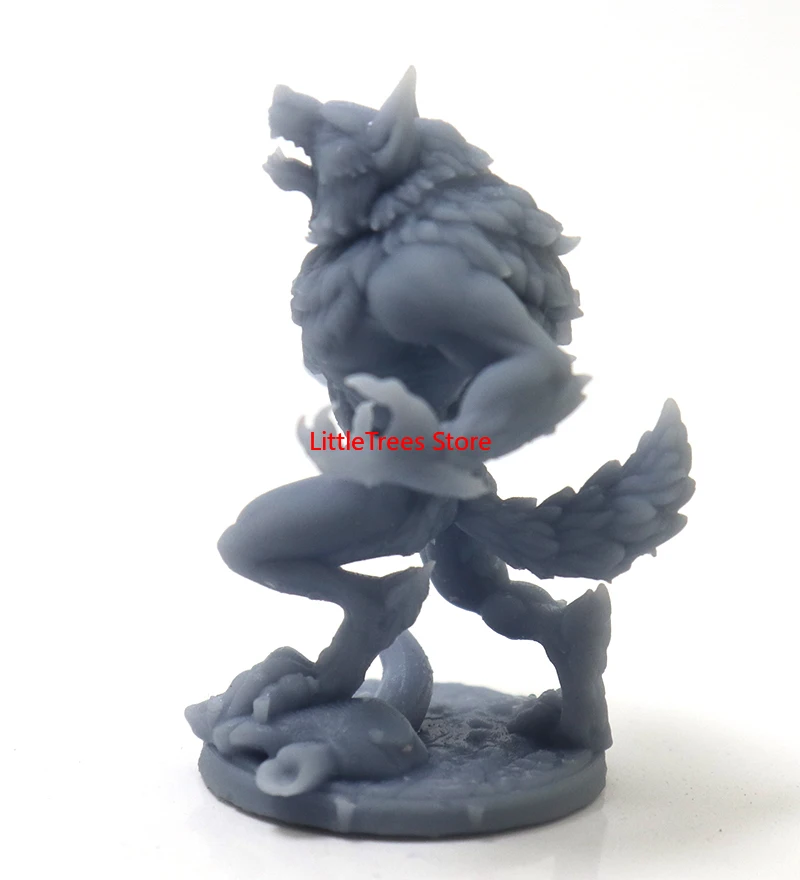 

32mm 56mm Resin Model Werewolf Werewolves Warrior Fantasy 3D Print Figure Sculpture DW-001