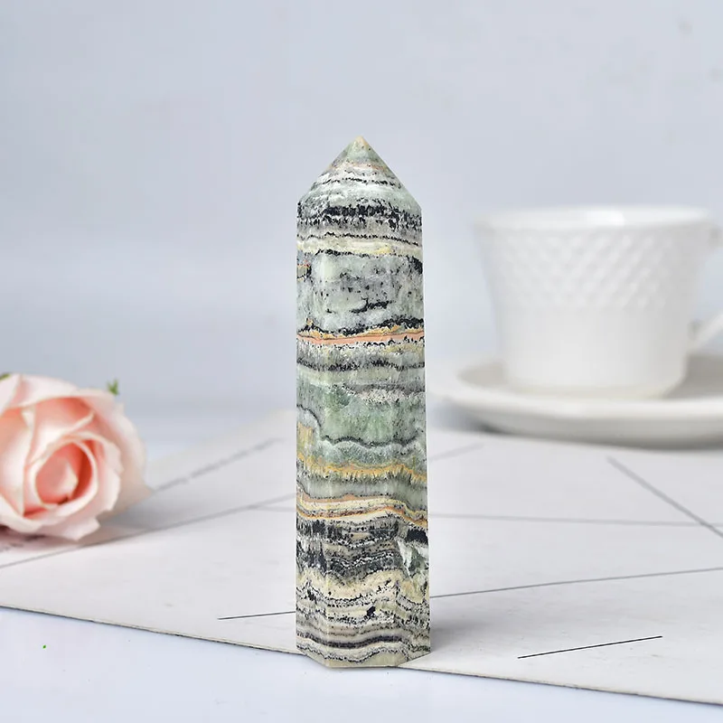 100-120mm Natural Mineral Crystal Point Fluorite Root Tower Large Size Quartz Reiki Obelisk Healing Stone Ornaments Home Decor