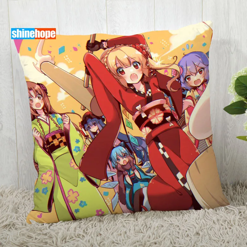 Flandre Scarlet Pillow Cover Customize Anime Pillowcase Modern Home Decorative Pillow Case For Living Room 45X45cm,40X40cm