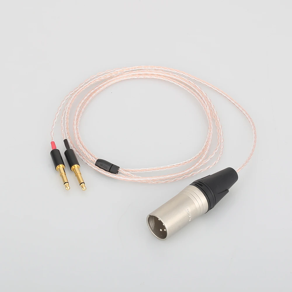 Cable XLR de 8 núcleos para auriculares clásicos/focales, conector macho de 4 pines, para mejora de Audio, Meze 99