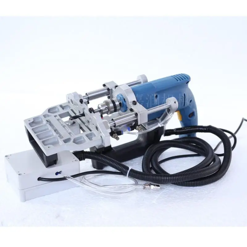 220V Office Furniture Side Hole Drill Portable Side Hole Machine Three-In-One Pneumatic Drill