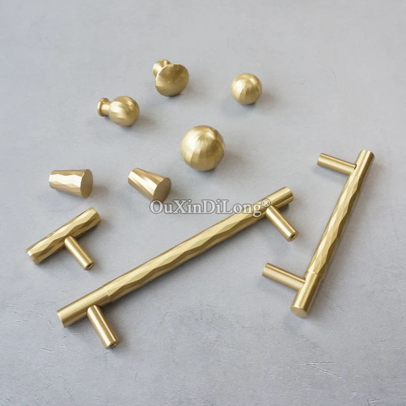 New 2PCS Pure Brass European Furniture Handles Drawer Pulls Cupboard Wardrobe Kitchen Shoe TV Wine Cabinet Pulls Handles & Knobs