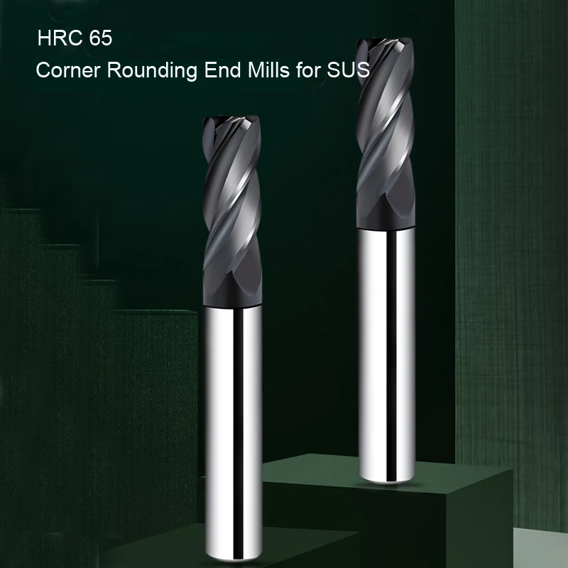 

HRC65 ARC Milling Cutter Alloy Coating Tungsten Steel Tool CNC Maching Endmill Corner Rounding End Mills For Stainless Steel SUS