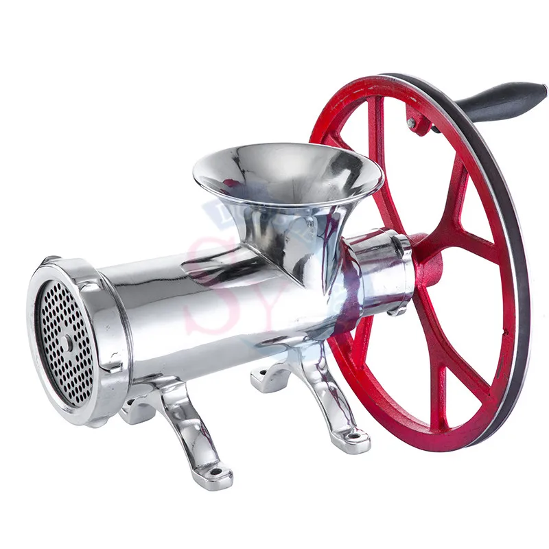 304 32# Stainless Steel Manual Pully Meat Grinder Mincer Beef Pepper Grinding Machine For Dogs or Animals People Kitchen Use