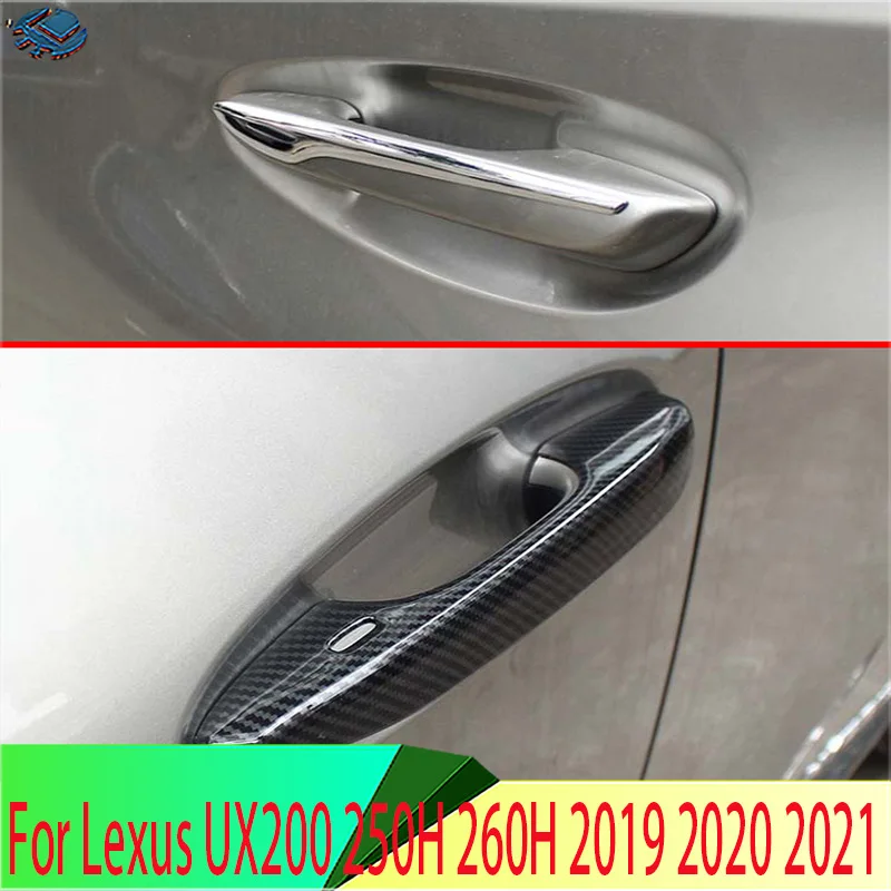 

For Lexus UX200 250H 260H 2019 2020 2021 ABS Door Handle Cover With Smart Key Hole Catch Cap Trim Molding