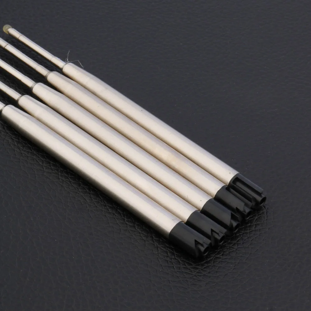 98mm Ballpoint Pen ink Refills stainless steel 5Pc BLUE 5Pc 424 ink Refills Stationery Office School Supplies Ball point pen