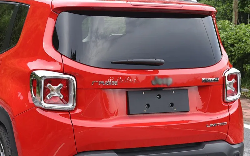 High Quality ABS Chrome Rear Taillight Cover Trim Guards Protector Bumper Car Accessories  for Jeep Renegade 2015 2016