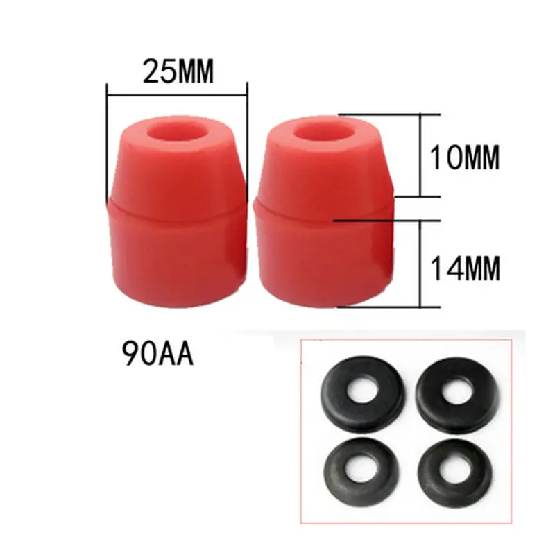 Four Wheel Sliding Plate Damping Pu Bushings Longboard Skateboard Sliding Plate Bridge Accessories 95AA Longboard PU Bushings