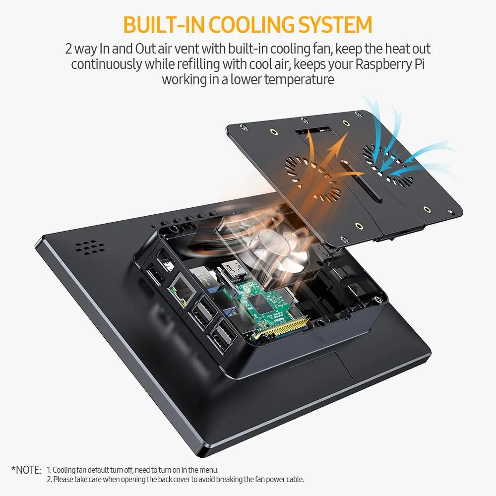 Imagem -05 - Uperfect Upi07 Max 10 Polegadas Fhd Touchscreen Case para Raspberry pi Monitor Portátil Raspi Usb c Hdmi Display Raspberry Kit com Suporte de Elevador Giratório 60hz Tela Raspi Windows 10 Display