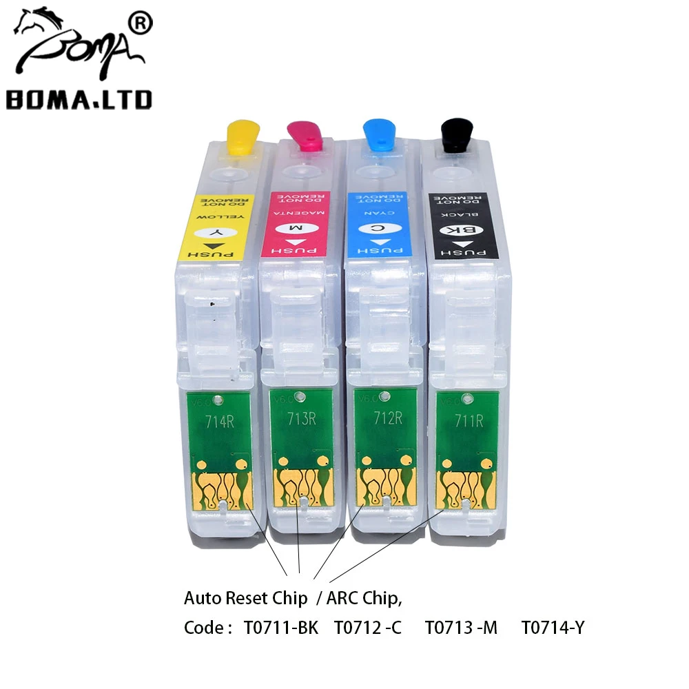 71 T0711 T0714 T0891 T0894 ARC Chip Refillable Ink Cartridge For EPSON Stylus DX7400 DX7000F DX7450 DX8400 DX8450 DX9400F