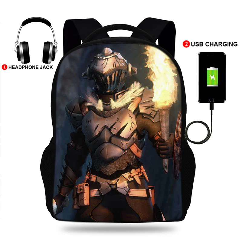 Usb Charge Schooltassen Voor Tiener Meisjes Jongens Schooltassen Reizen Laptop Rugzak Goblin Rugzakken Mochila Escolar