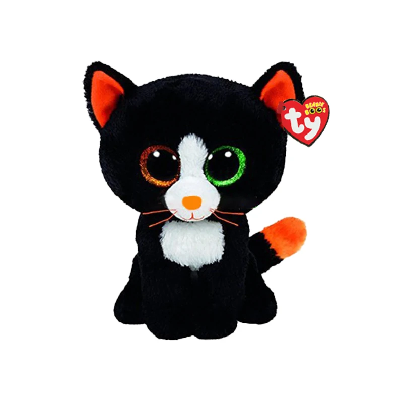 15CM TY Big Eyes Beanie Cat Leopard Lynx Fox Unicorn Rabbit Goat Panda Cute Plush Toy Soft Stuffed Doll Children Birthday Gift