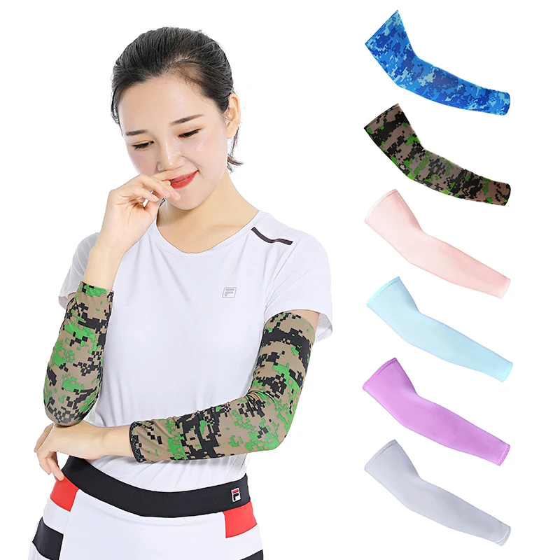 Sports Arm Compression Sleeve Basketball Cycling Arm Warmer Summer Running UV Protection Volleyball Sunscreen Bands